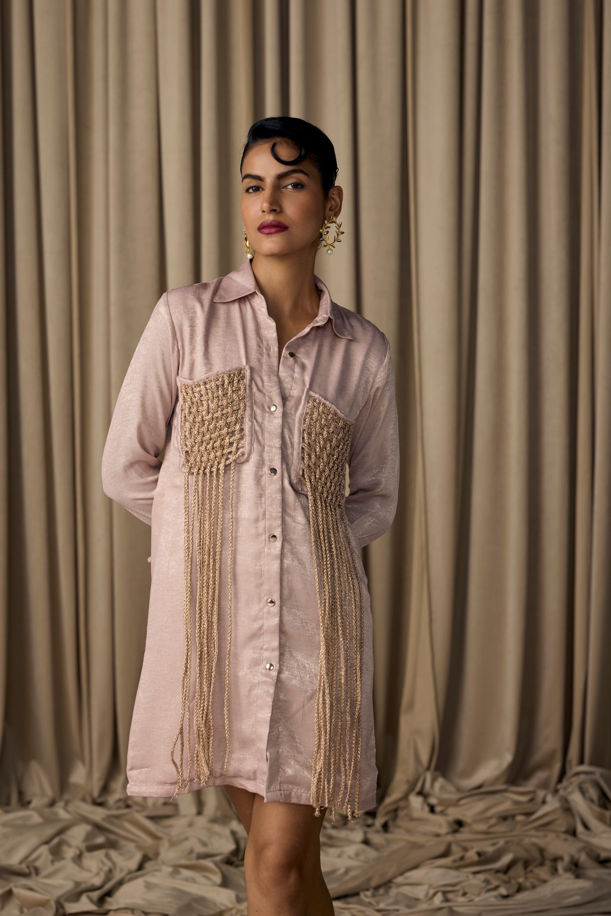 dori knotting shirt dress