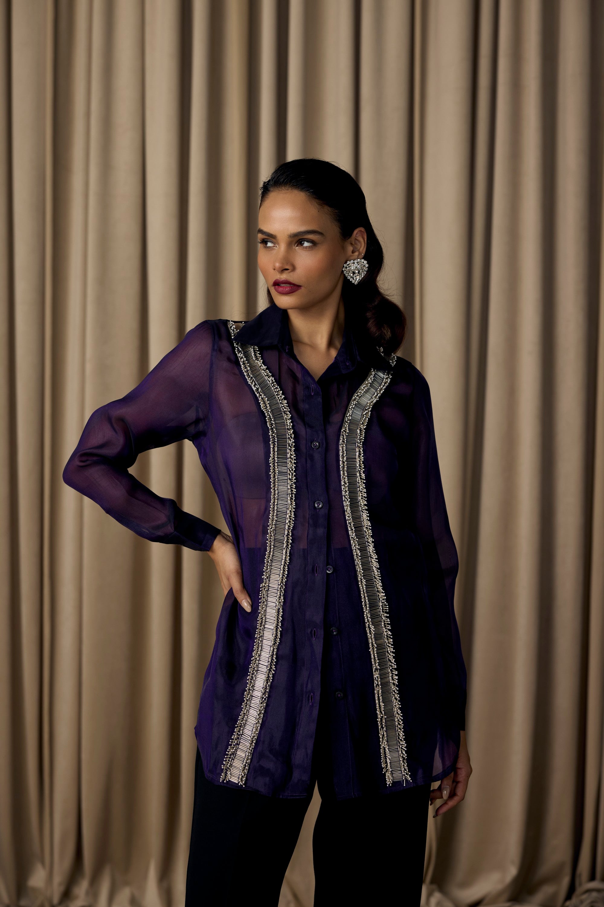 purple zeel work shirt