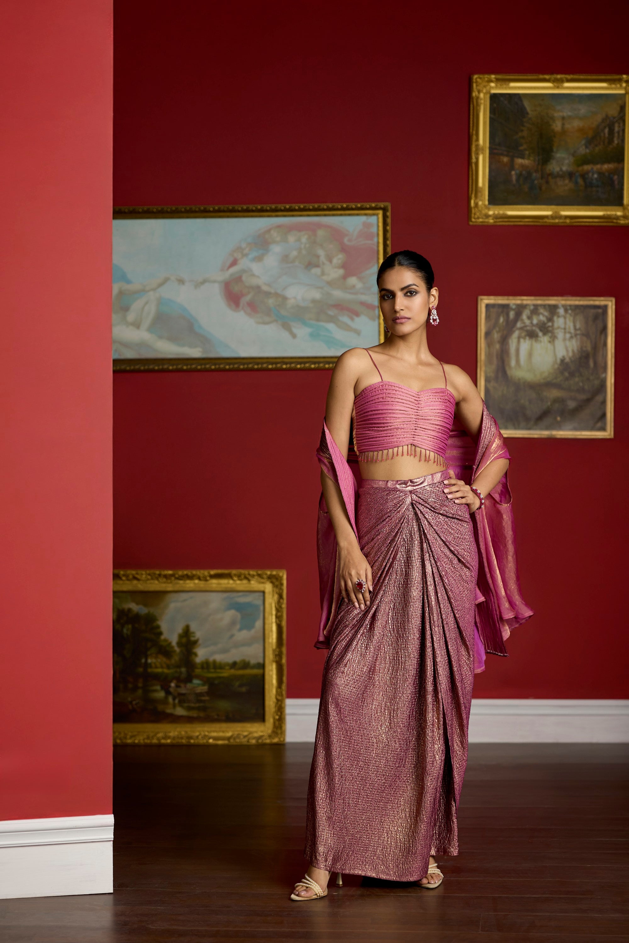 crush dori gulabo cape set