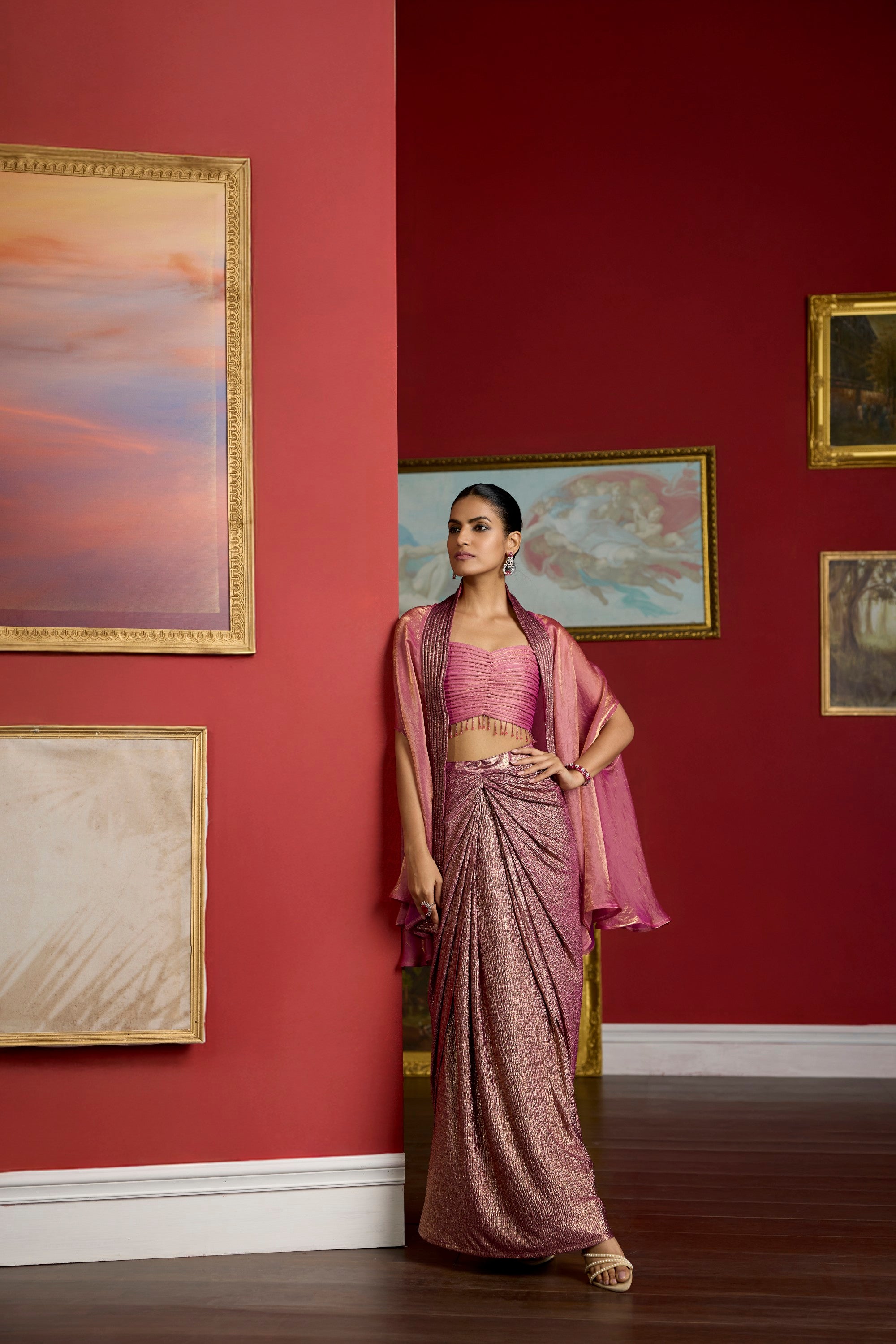 crush dori gulabo cape set