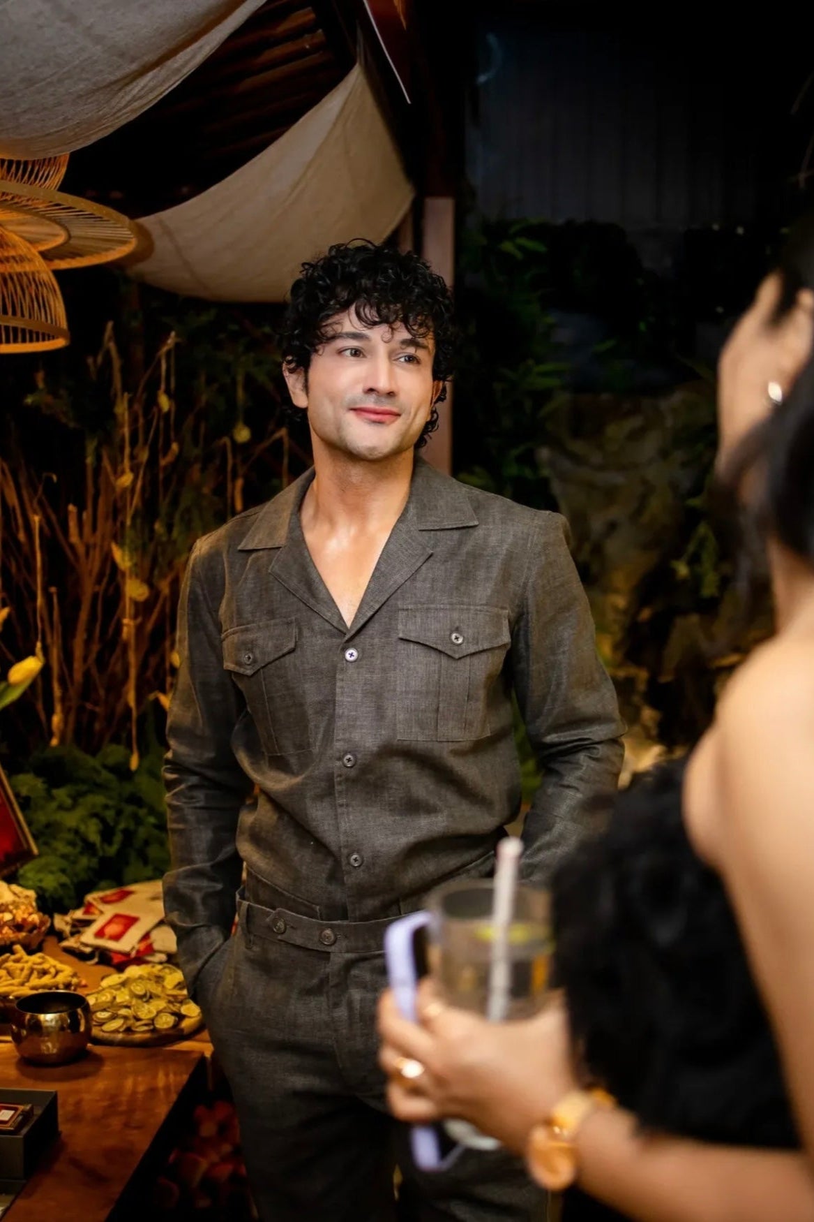 Sahil salathia In charcol safari suit