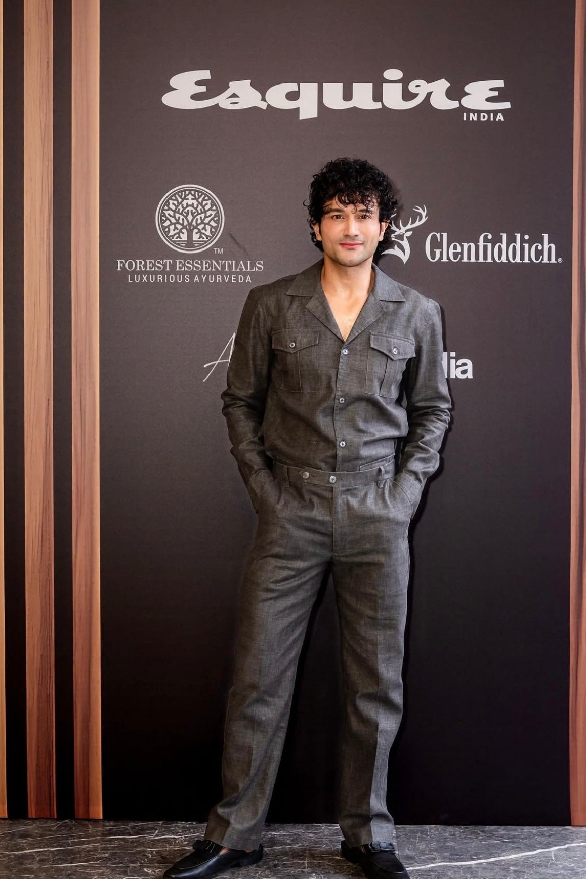 Sahil salathia In charcol safari suit