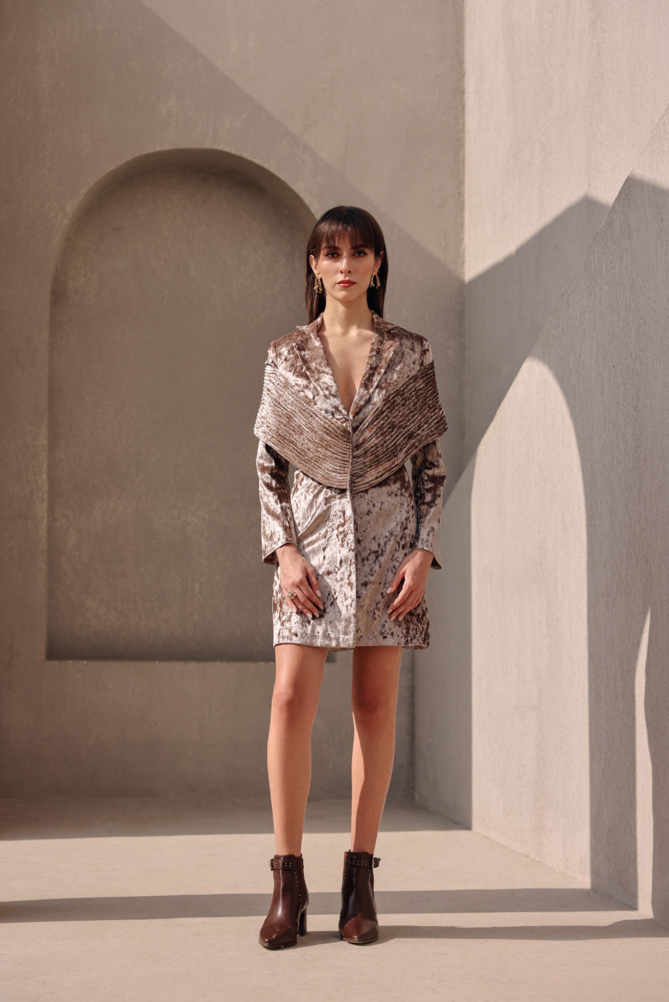 Velvet blazer dori dress