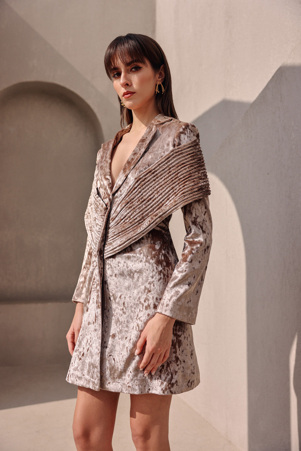 Velvet blazer dori dress