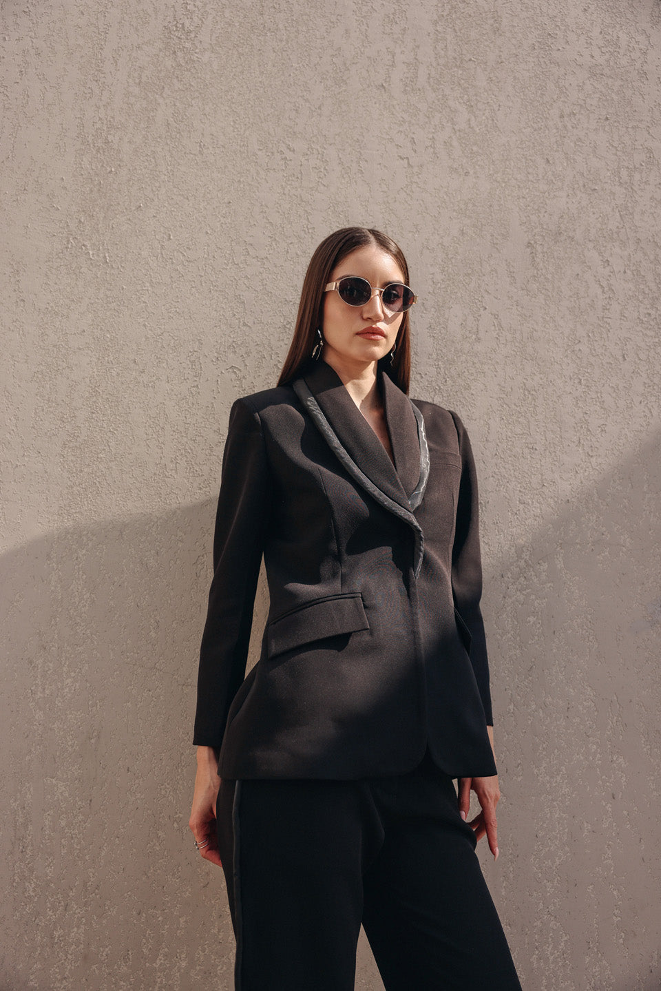 Daze black sleek suit