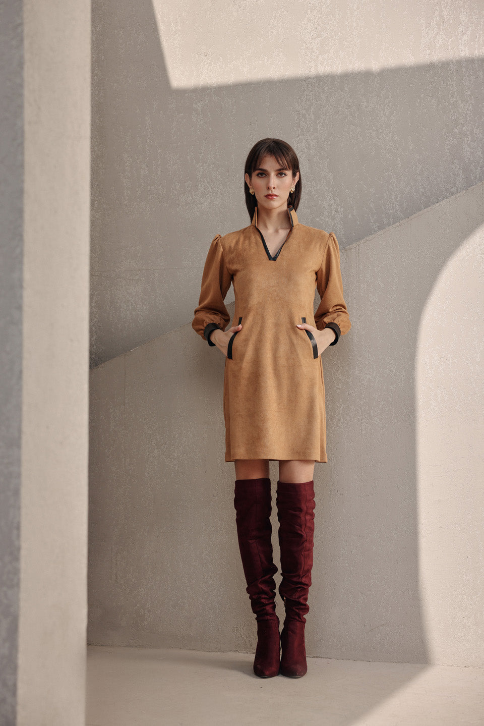 Kashmere suede shift dress
