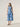 Azure Bloom Midi Dress