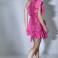 Pink Linen Frill Dress