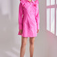 Frill-Pink Cotton Shirt Dress