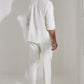 White Jute Linen Pant Set