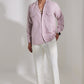 Pink Jute Shirt White Jute Linen Pant
