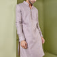 Pink  Gold Ambi Work Kurta  Pant Set