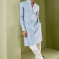 Blue Gold Ambi Work Kurta  Pant Set