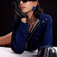 Crystal Embellished Denim Pants With Bolero Jacket