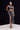 Mettalic Silver Drape Knot Slit Skirt Top Cord