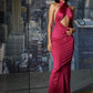 Pink Rouched-Chique Cross Neck Dress