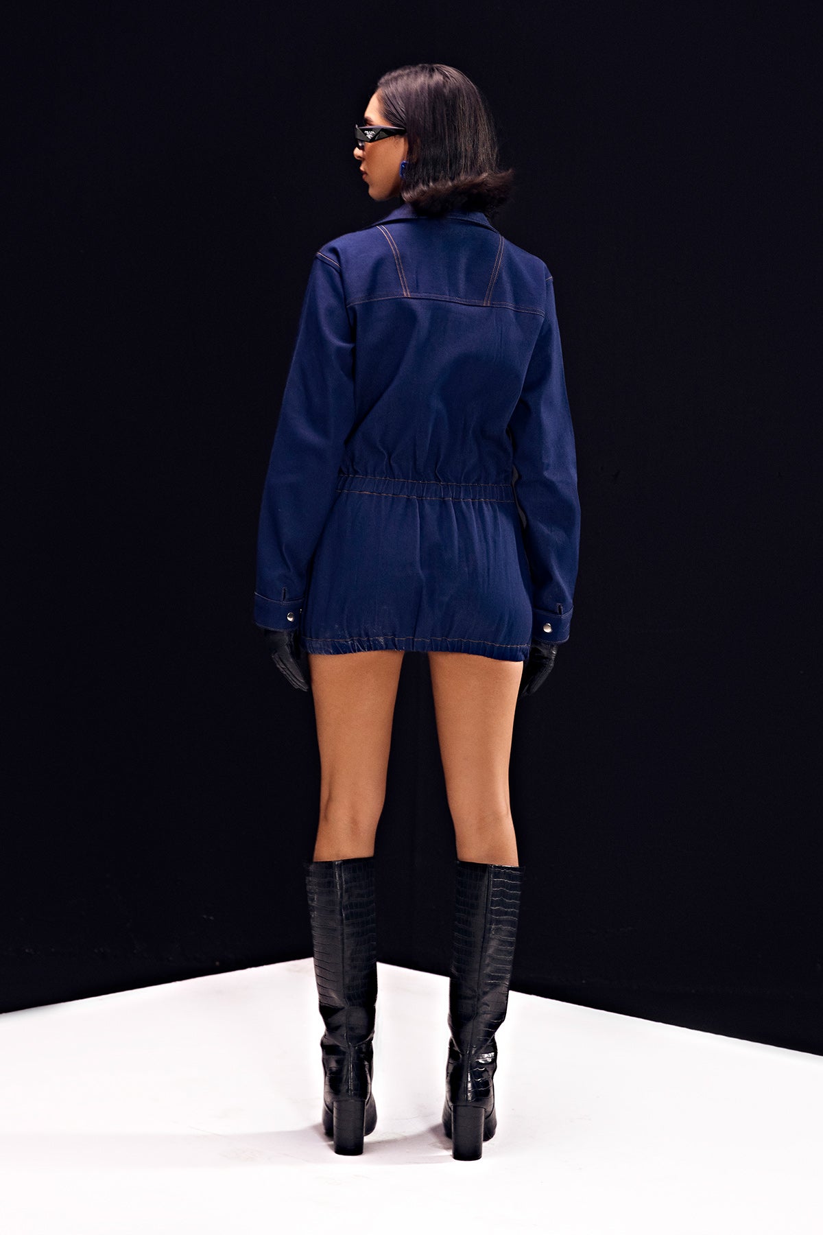 Bomber Denim Pocket Dress
