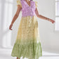 Ombre-Schiffli Maxi Dress