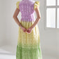 Ombre-Schiffli Maxi Dress
