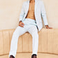 Haze-blue Linen Suit