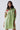 Linen-Petal Embroidered Shirt Dress - Green