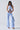 chambray bow cystal pants with zip up top