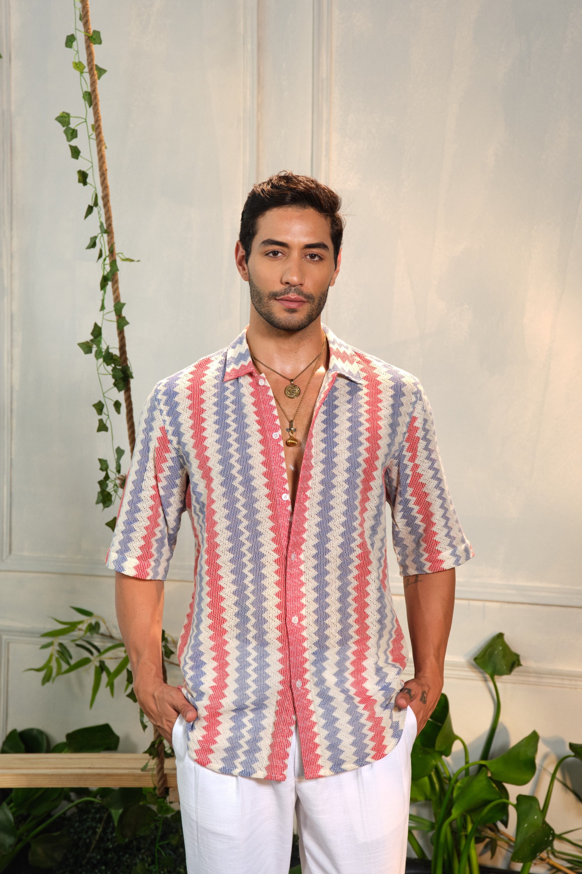 zel-multi crochet shirt