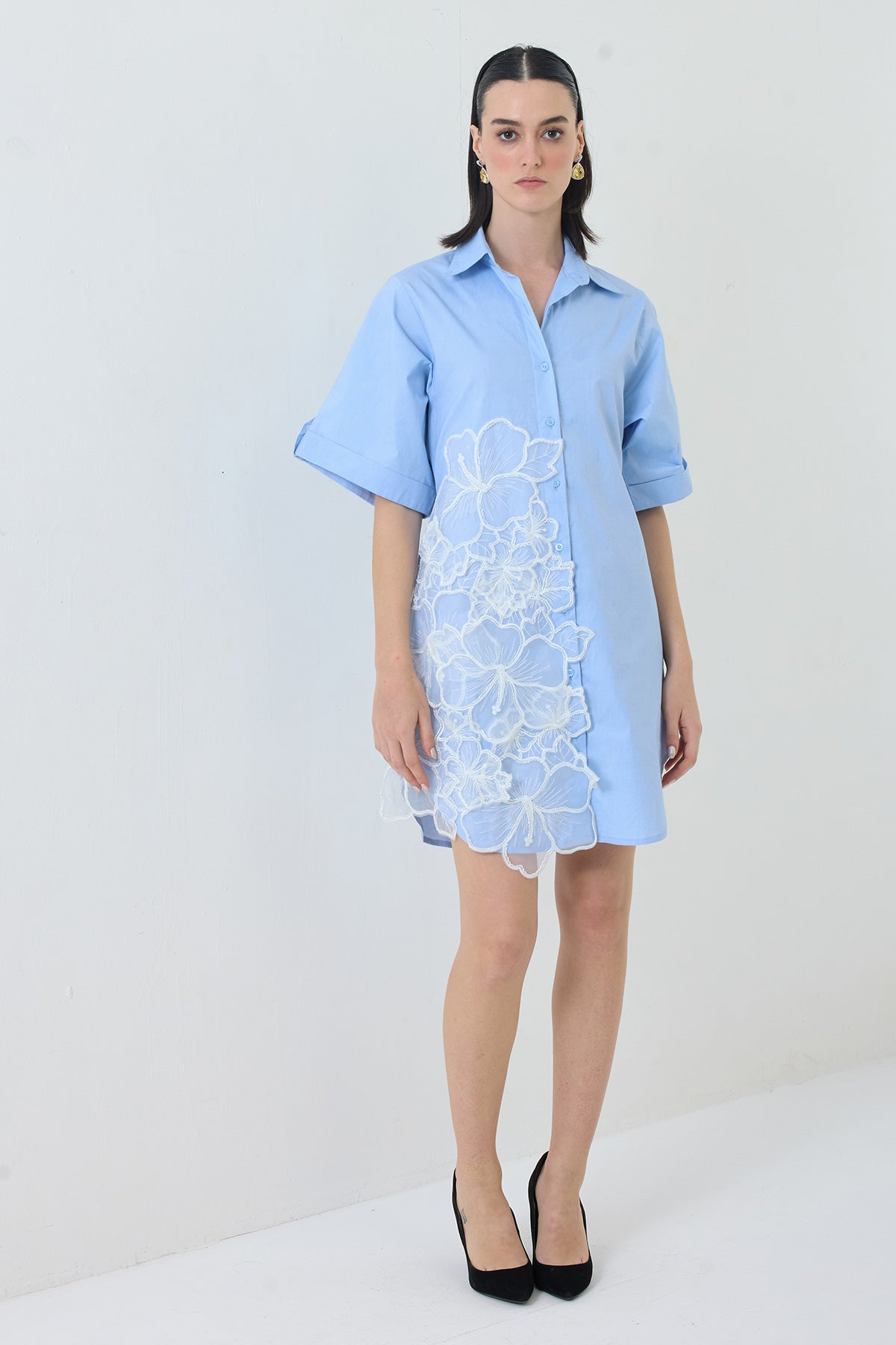 chambre-linen flower work dress