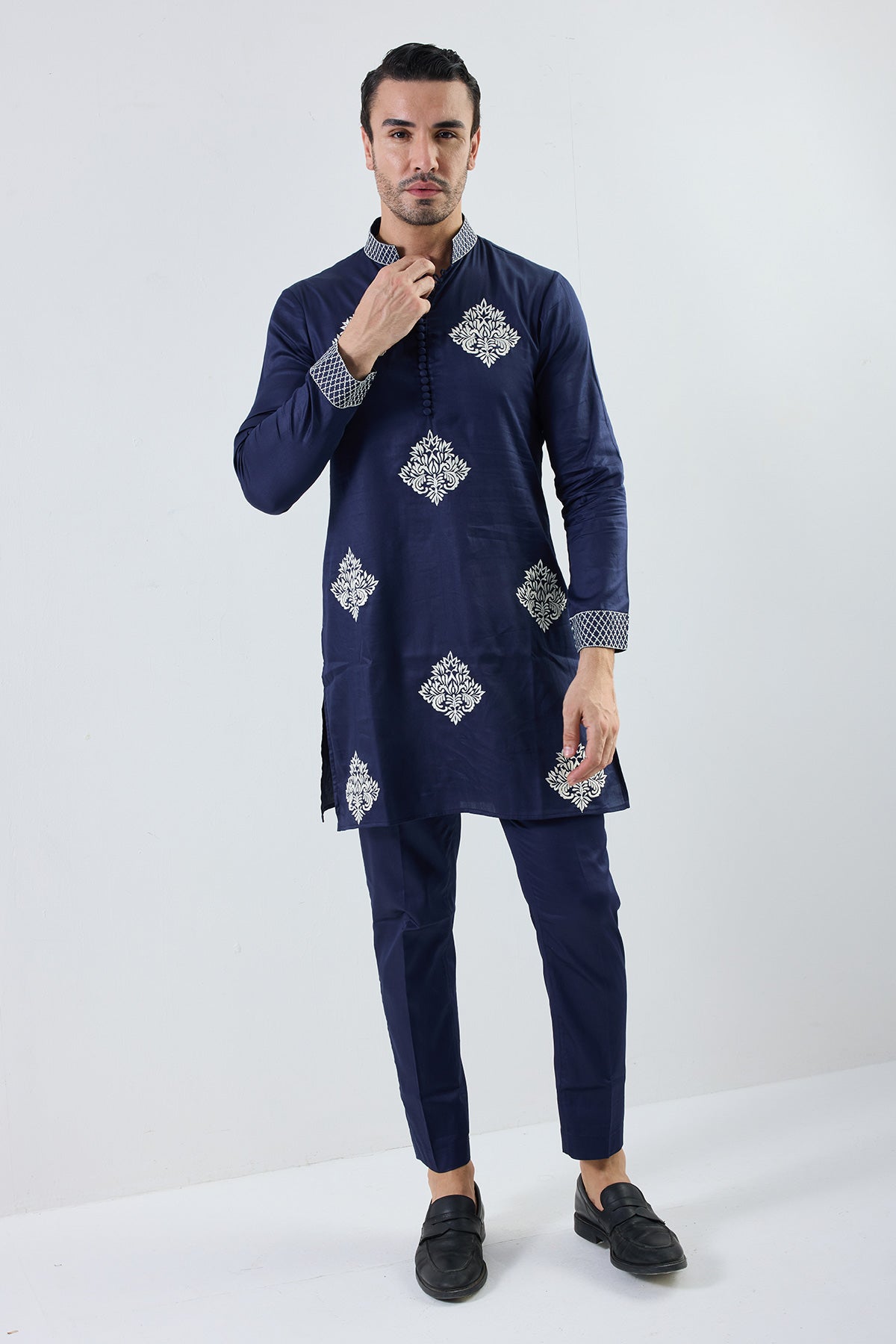 ambi blue kurta