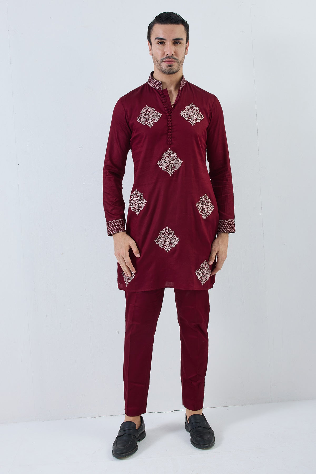 ambi maroon red kurta