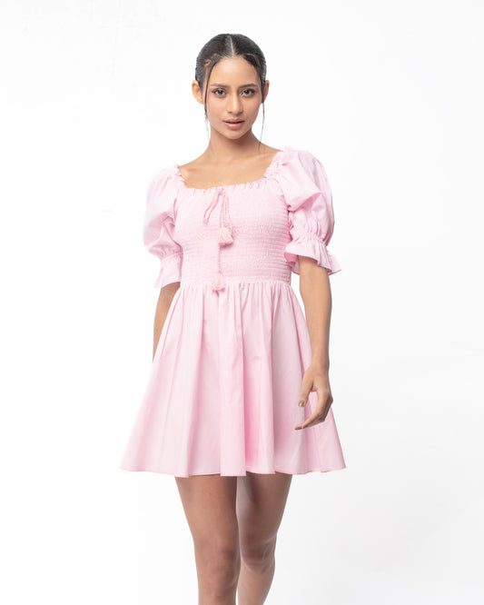 Pastel pink cotton dress