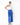 Power blue  pants with classic white bodysuit