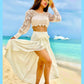 Highlow skirt with schiffli  bustier