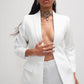 White rhinestone pants & blazer