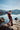 Metallic red lisa drape dress