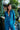 Marina blue pleated cord set with pants