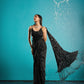 Serene beading fringe pre-stiched saree