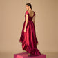 Bleek bow neck high-low gown