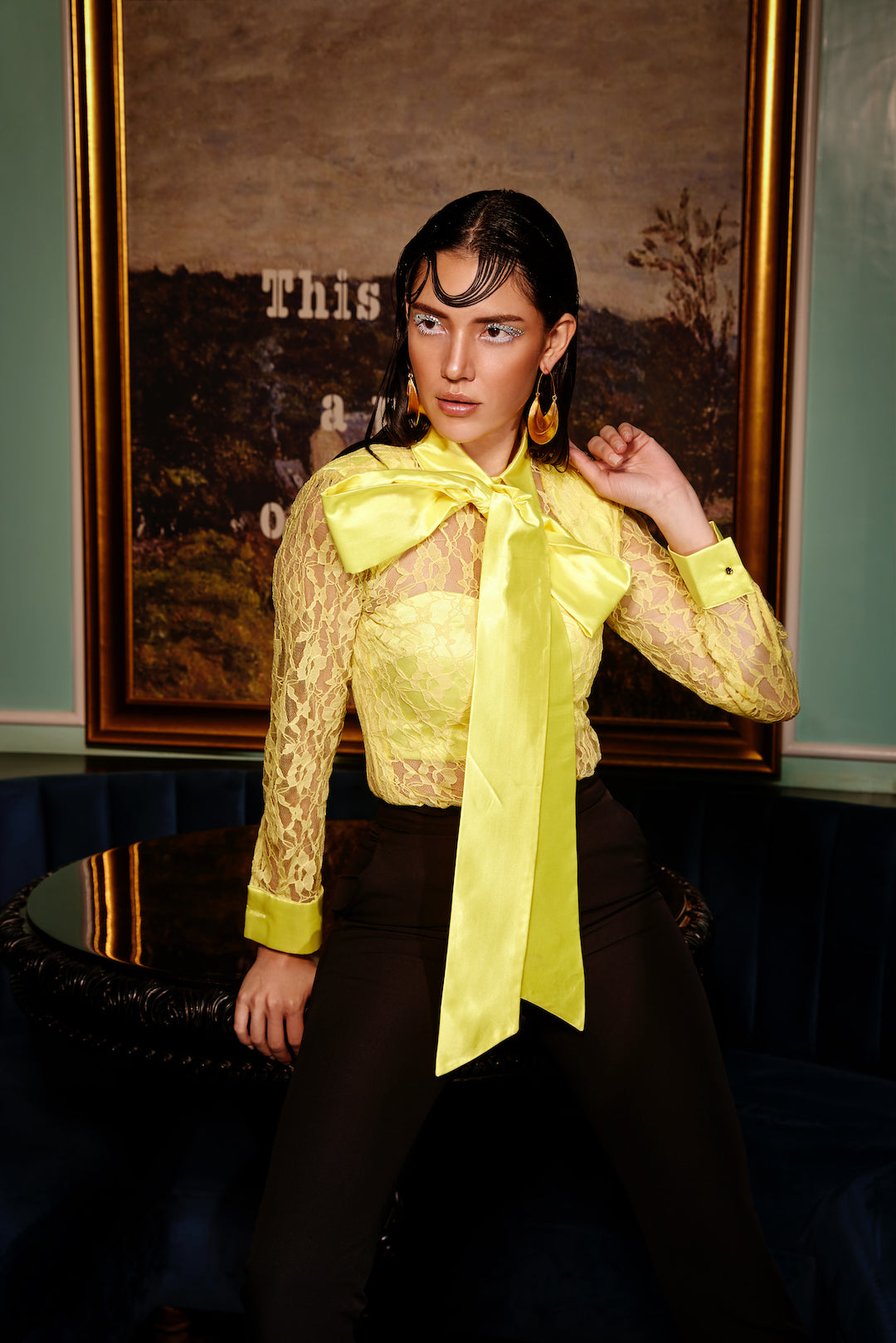 Schiflli tye bustier shirt