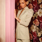 Gigot sleeves blazer with shorts