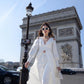Can-sleeves structured cape jacket set