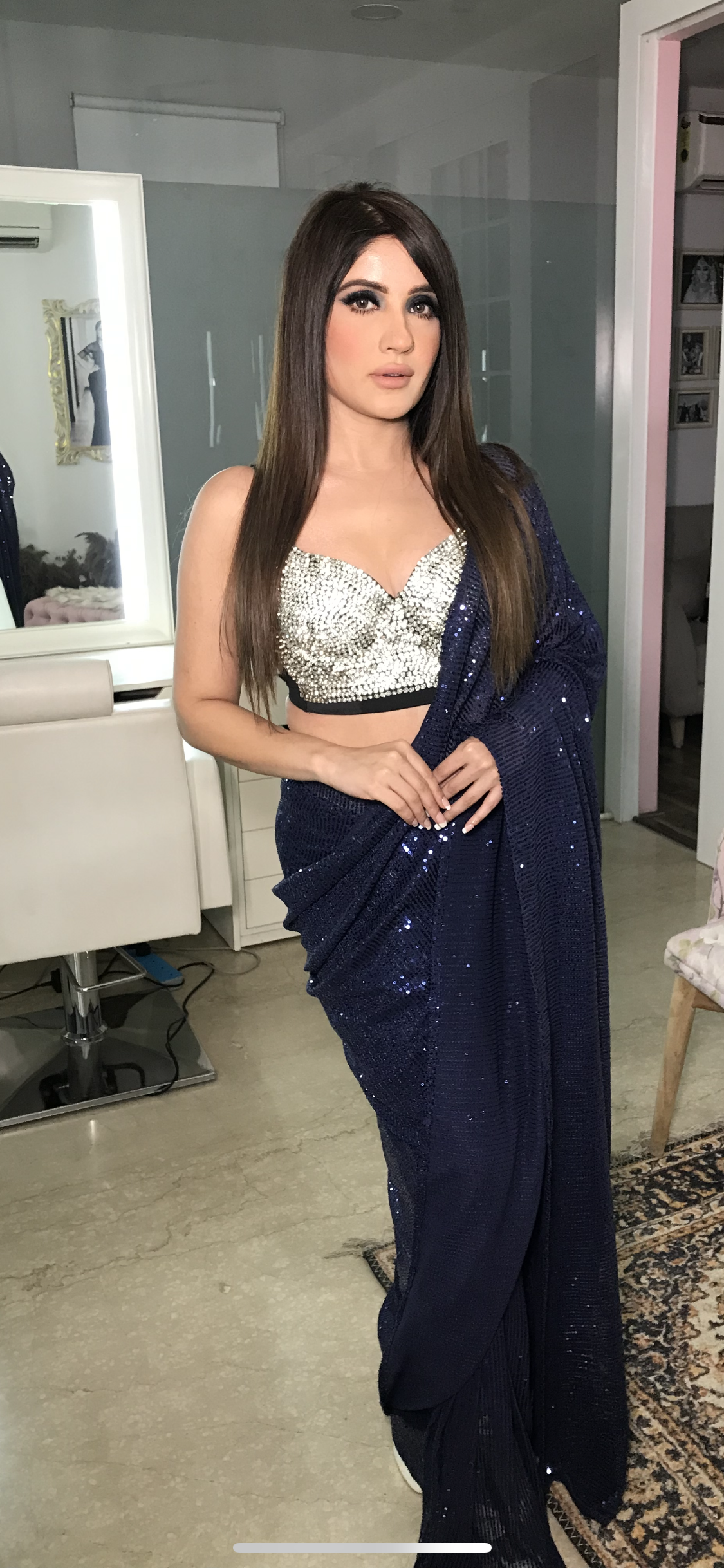 Pre-stiched drape saree