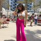 Chique hot pink knotted pants