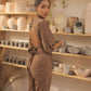 Bougie knot top with chain pants