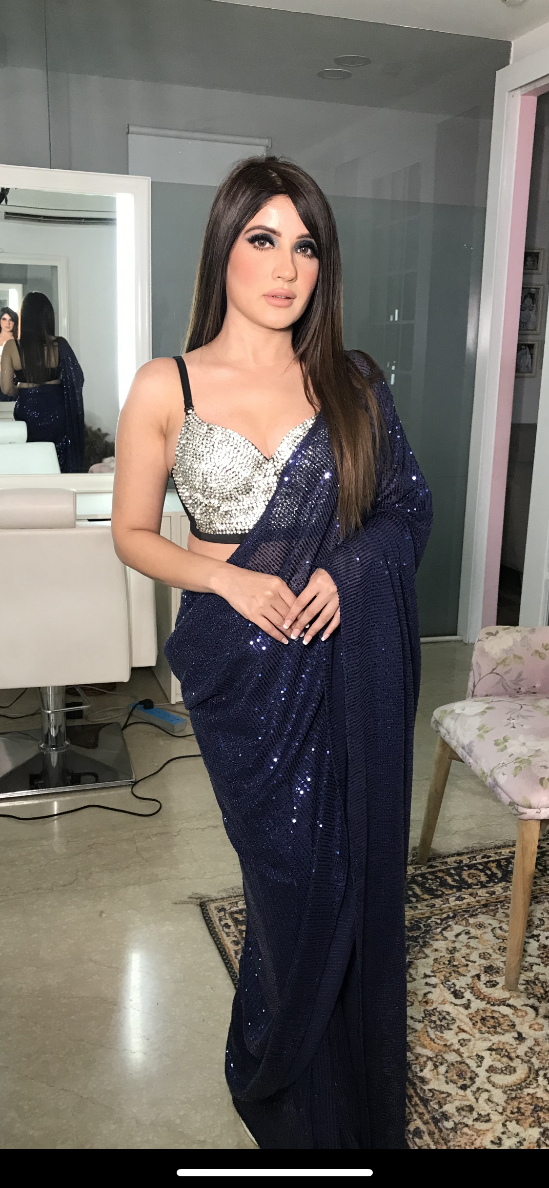 Pre-stiched drape saree